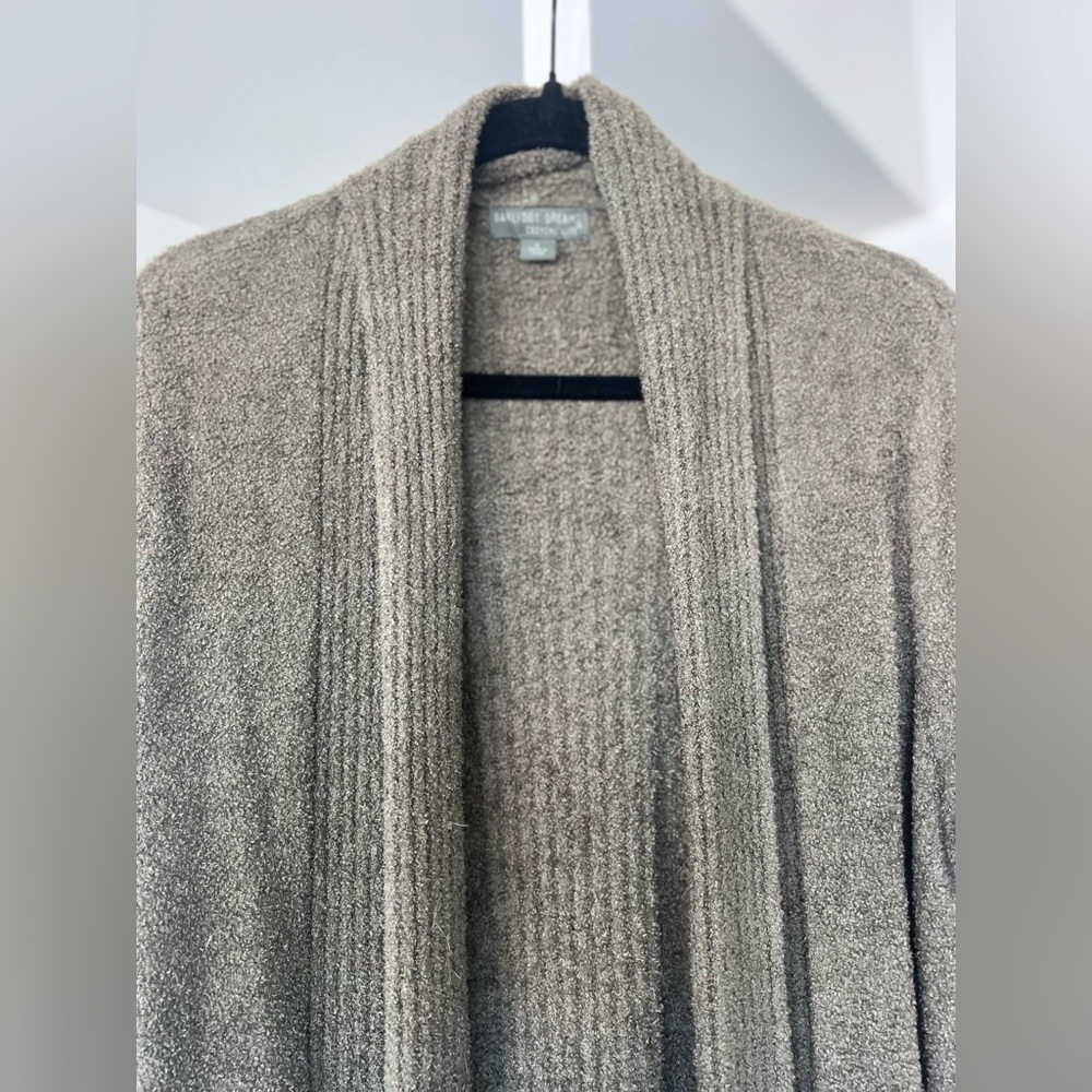 Barefoot Dreams CozyChic Lite Olive Green Duster Cardigan- L - Picture 5 of 9